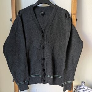 Universal Studios Unisex Harry Potter Dark Gray Cardigan Sweater - Size L